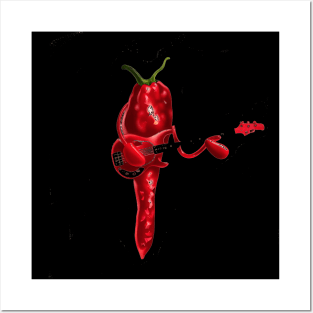 Red hot chilli bassist Posters and Art